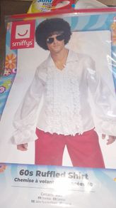 60s ruffled shirt. fancy dress.