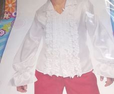 60s ruffled shirt. fancy dress.