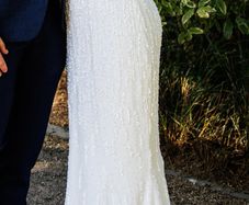 Rachel Gilbert Amabel Hand-Beaded Wedding Gown (Fits UK 10)