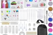 133 Pcs Resin Casting Molds and Tools Set, Jewelry Craft Moulds, Daohexi DIY Silicone Epoxy Resin Mold, for Resin Jewelry and Craft, Resin Craft Making Kit (FREE POSTAGE)