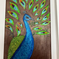 Peacock painting