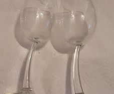 jp cheney wine glasses ( crooked neck)
