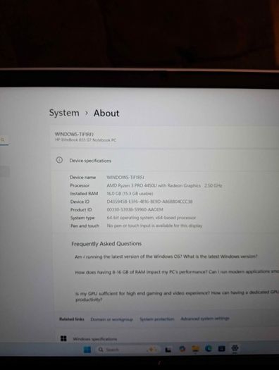 HP Elitebook 855 G8  Like NEW