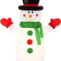 Celebright Christmas Inflatable Snowman - Outdoor/Indoor Bright LED Light Up Porch Decoration - Built in Air Compressor - Pegs Included for Garden Use 100cm