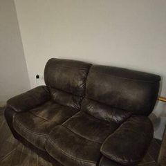 Recliner 2 sofas in leather