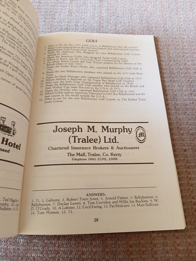 1986 Do You Know Kerry? Test Your Knowledge. Eamon Herlihy. Quiz. History. Vintage.