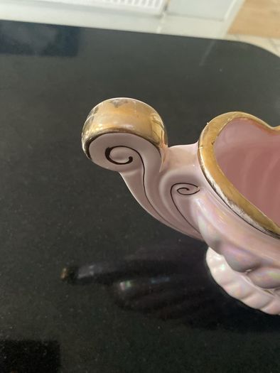 Large Sadler art Deco style  "Majestic" Pink Lustre Ware Gondola Mantle Vase
