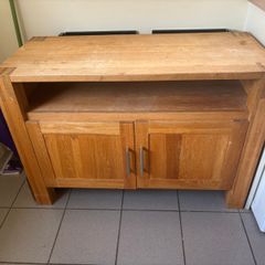 Solid oak TV unit
