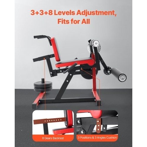 Leg Extension and Curl Machine, Seated Leg Rotary Extension for Thigh, Adjustable Lower Body Specialty Exercises Equipment, 550 LBS Heavy Duty Workout Bench for Home Gym, for Heights 1.65  1.9 m