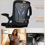 Ergonomic Office Chair, Desk Chair with 90 degree Flip-up Armrests, Lumbar Support & Height Adjustable, Breathable Swivel Computer Chair with Tilt Function, Mid-Back Mesh Chair For Home/Office Image 5