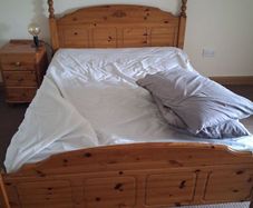solid pine double bed