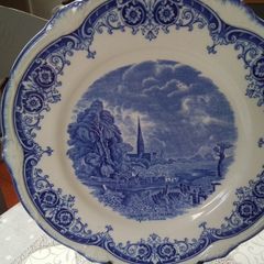 Blue/White Display Plate from Grindley