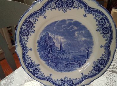Blue/White Display Plate from Grindley