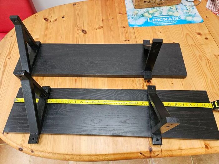 Black shelves with Brackets