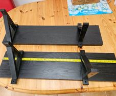 Black shelves with Brackets