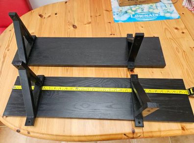 Black shelves with Brackets