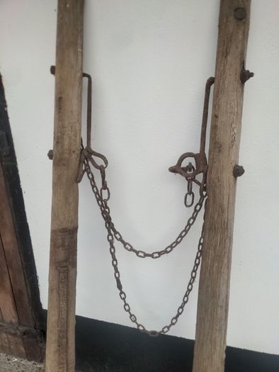 VINTAGE wood and steel horse harness