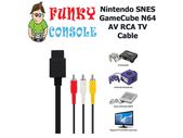 Nintendo SNES TV AV Cable Lead Composite Video Audio RCA N64 GameCube