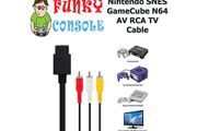 Nintendo SNES TV AV Cable Lead Composite Video Audio RCA N64 GameCube