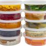 NEW | 25 Pack- 250ml / 8oz Round Stackable Plastic Food Container Set With Lids - Reusable Image 2
