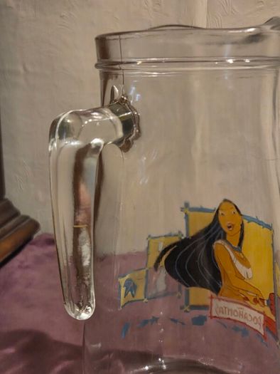 1990's Disney Pocahontas Glass Pitcher
