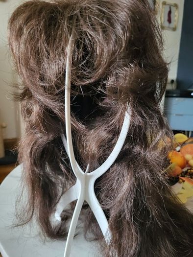 Real hair wig and stand