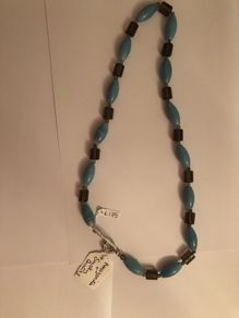 Amazonite & Smokey quartz necklace