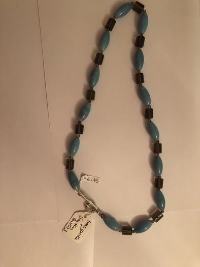 Amazonite & Smokey quartz necklace