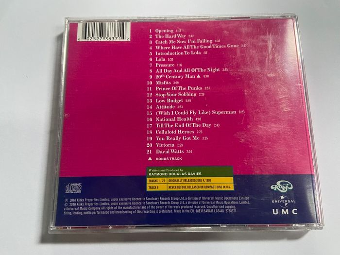 The Kinks One For The Road CD
