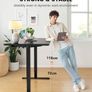 Electric Standing Desk with Advanced Brushless Motor, 160 x 80 cm Height Adjustable Desk with 100kg Load Capacity, Quiet Operation, Sturdy Metal Frame Image 4