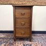 Vintage French Country Oak Nightstand Image 2