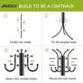 Coat Rack Freestanding, Coat Tree Hat Hanger Holder 11 Hooks for Jacket Umbrella Tree Stand with Base, Entryway Furniture for Home Office Floor Hanger Organizer Metal Coat Rack Image 2