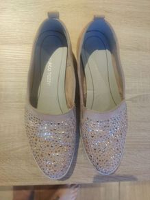 Marco Tozzi pink diamante feel me suede shoes size UK7 EU41 Postage included