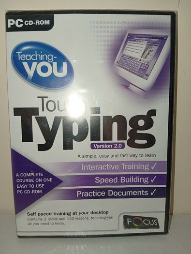 Teaching-you Touch Typing 2 Version 2.0 A Complete Course -PC CD-ROM- new and sealed