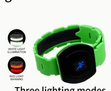 LED Running Light Flashlight Rechargeable, 3 Modes (White/Red/Strobe), IP65,