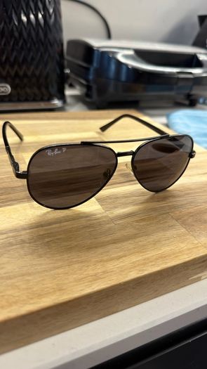 Brand New RayBan RB8225 Polarised Titanium Aviators Mint