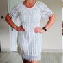 White mini off shoulder dress, size 10, Made in Italy Image 3