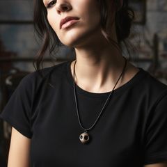 Mini Ceramic Skull Necklace
