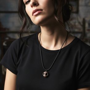 Mini Ceramic Skull Necklace