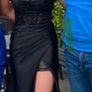Gorgeous Black satin Debs dress Image 2