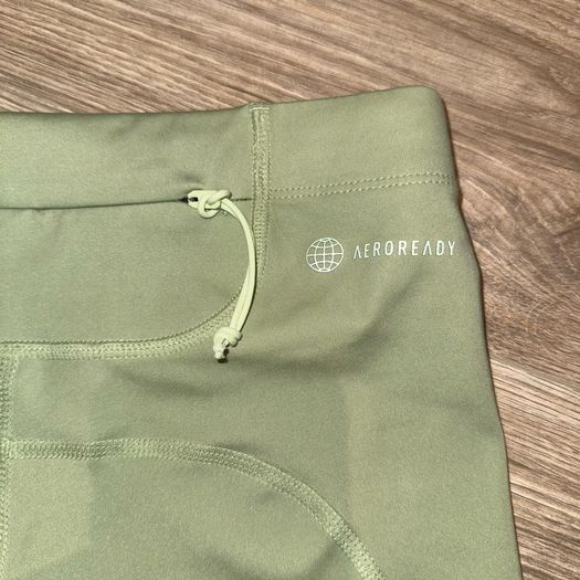 Adidas ocean plastic khaki cycling shorts XS/S