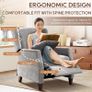 Armchair with Storage Pockets Manual Recline (Multiple Colours) Image 9