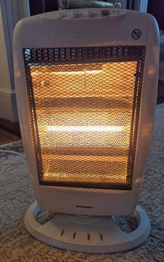 Electric fire halogen heater