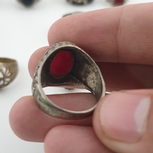 Old World Antique Mixed Brass Artisan Lot of 15 Rings