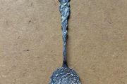 Antique detailed Repousse silver-plated jam spoon
