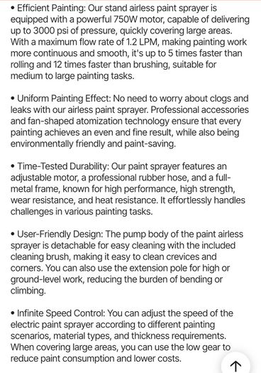 VEVOR Stand Airless Paint Sprayer, 750W 3000PSI High Efficiency Electric Airless Sprayer, Fine And Even Painting Effect, Handheld Paint Sprayers for Home Interior and Exterior Furniture and Fences