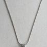 Vintage 18K white Gold Plated Caged Pearl Necklace length 16" - 5,7g Image 3
