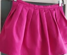 TOPSHOP fuschia puff skirt with pockets Sz 12
