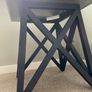 Wood and Brushed Steel side Table Image 8