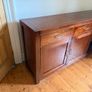 Solid hardwood sideboard with matching mirror Image 3